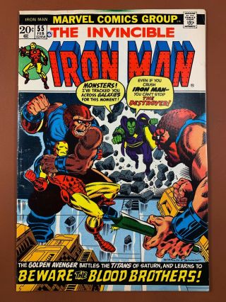Invincible Iron Man 55 Marvel Comics 1st Appearance Of Thanos Drax Starfox