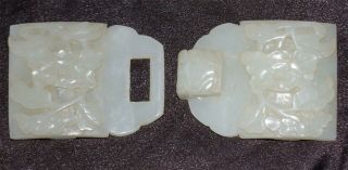 Chinese Antique White Jade Belt Buckle Ming Dynasty 2