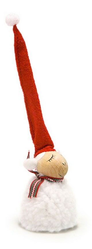 Nordic White Sheep With Red Hat Gnome Christmas Ornament Nisse Tomte Tonttu