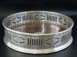 Rare Georgian Antique Sterling Solid Silver Wine Coaster,  Stunning Quality 1804