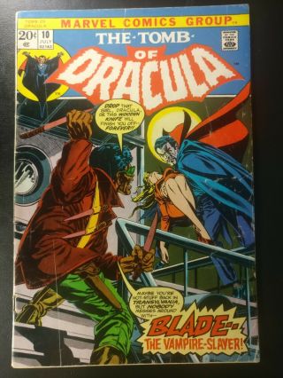 1973 Marvel Tomb Of Dracula 10 1st Appearance Of Blade The Vampire Hunter