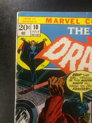 1973 Marvel Tomb of Dracula 10 1st Appearance of Blade the Vampire Hunter 3