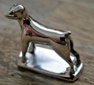 Fabulous Sterling Silver Miniature Study Of A Jack Russell Terrier Dog