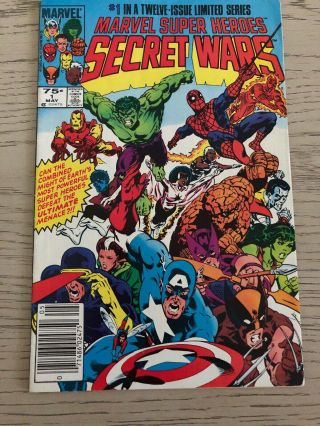 Marvel Heroes Secret Wars 1 Avengers,  1st Beyonder Scarce Newsstand Vf - Nm