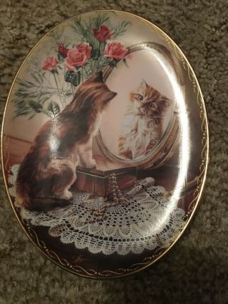 Bradford Exchange Oval Cat Collector Plate The Fairest Of Them All Peter Fryer