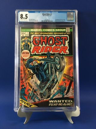 Ghost Rider 1 Cgc 8.  5 (vf, ) Marvel 1973 1st App.  Son Of Satan Case