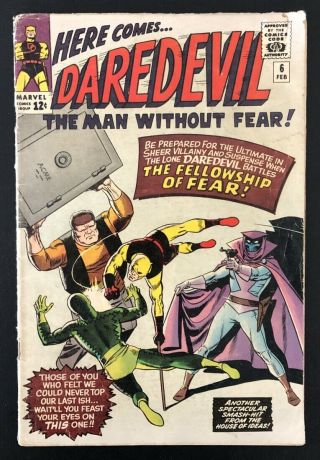 Daredevil 6 The Fellowship Of Fear - 1st App Mr.  Fear - Gd/vg