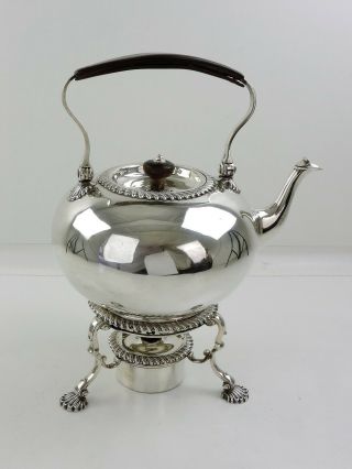 Highest Quality Georgian Silver Tea Kettle On Stand,  London 1748 George Methuen