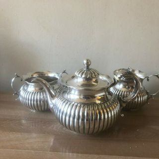Lovely Theodore B Starr Sterling Silver Teapot Creamer & Sugarset