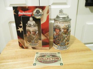 1998 Budweiser Honoring Tradition And Courage Series Army Stein Cs357