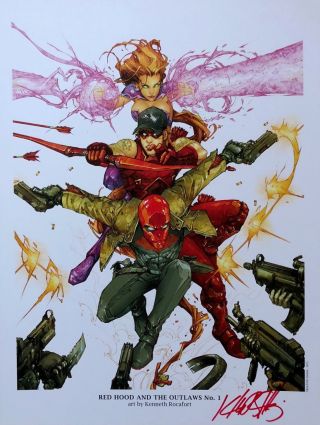 Kenneth Rocafort Red Hood Outlaws 1 Signed 52 Portfolio Plate 2011 Last One