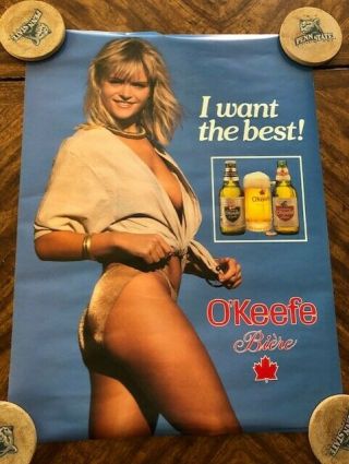 Vintage Female Beer Poster O 