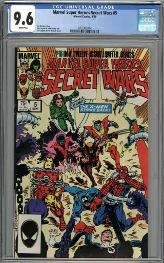 Marvel Heroes Secret Wars 5 Cgc 9.  6 Nm,  White Pages