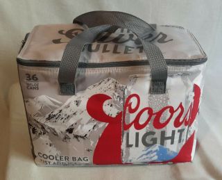 Coors Light Silver Bullet Collapsible Insulated Soft Sided Cooler Bag 36 Cans