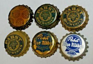 6 Diff - Pabst Blue Ribbon Cork Beer Bottle Caps - 2