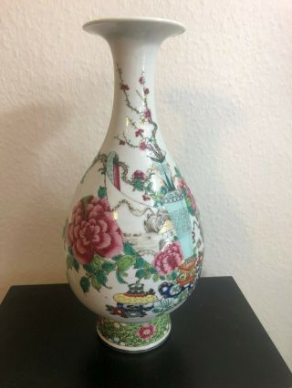 Rare Antique Chinese Porcelain Qing Period Quality Vase Famille Rose