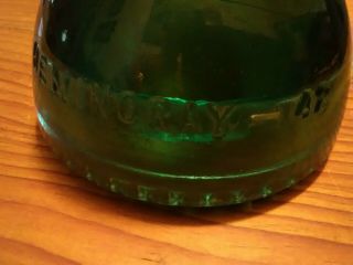 Vintage Aqua Blue Glass Insulator Hemingray No.  42 MADE IN U.  S.  A 2