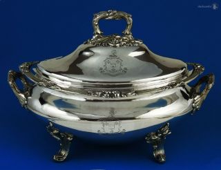 William Iv Old Sheffield Plate Crested Soup Tureen C1835 Ab Savory & Sons