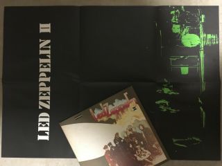 Led Zeppelin / Ii Lp W/ Big Poster Insert Gatefold Orig Japan Issue P - 10101a