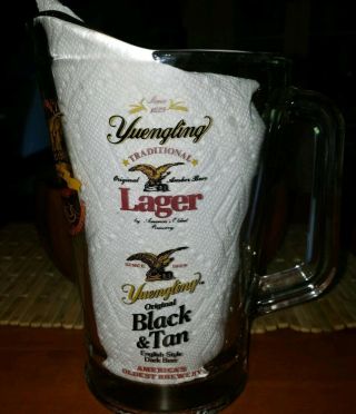Yuengling Large Glass Beer Pitcher 54 Ounces