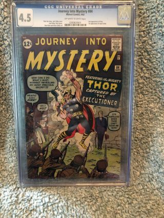 Journey Into Mystery 84 Cgc 4.  5 Ow/w Pgs 2nd App.  Thor Stan Lee Kirby 1962