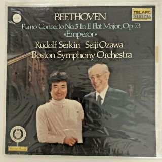Ozawa,  Serkin,  Bso Beethoven Piano Concerto No.  5,  Lp,  Telarc Dg - 10065