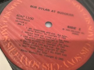 BOB DYLAN Vinyl DYLAN at Budokan Japan press w/OBI & COLOR POSTER and boolet 4