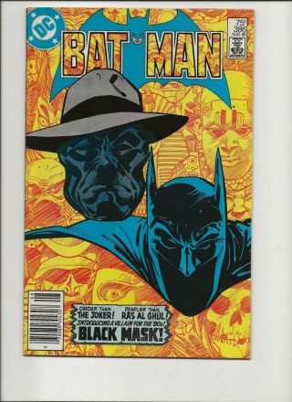 Batman 386 August 1985 Origin & 1st Appearance Of Black Mask Newsstand