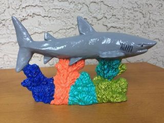 Shark Figure Hand Painted Swimming In Coral Ocean