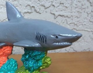 Shark Figure HAND PAINTED Swimming In Coral Ocean 2