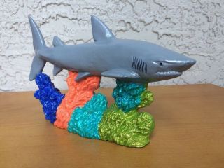 Shark Figure HAND PAINTED Swimming In Coral Ocean 3