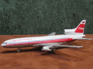 Vintage Lintoy Lockheed Tri - Star L - 1011 Trans World Airlines TWA Diecast 2