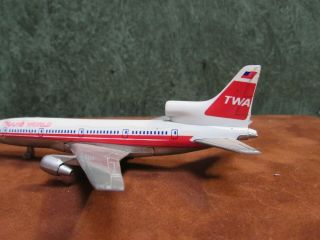 Vintage Lintoy Lockheed Tri - Star L - 1011 Trans World Airlines TWA Diecast 4