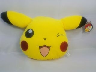 Pokemon Official Pikachu Head Plush Pillow From Toy Factory W/ Tags