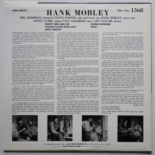 Hank Mobley BLP 1568 on Blue Note - Japan LP NM 2