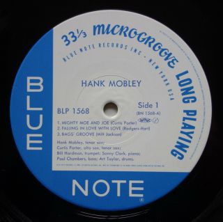 Hank Mobley BLP 1568 on Blue Note - Japan LP NM 3
