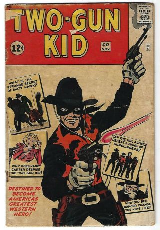 Two - Gun Kid 60 - Origin Issue - Stan Lee And Jack Kirby - Kirby Cover/art
