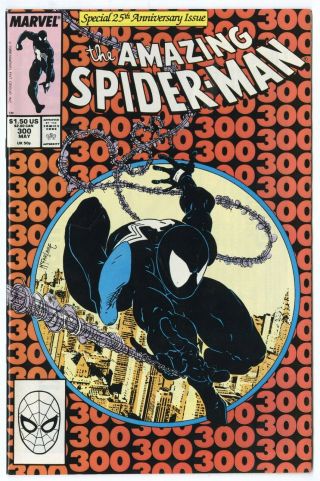 Spider - Man 300 Nm,  9.  6 White Pages 1st App.  Venom Marvel E 1988