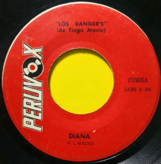 Los Rangers De Tingo Maria " Diana " Killer Cumbia Psych Roots Peru 45 Listen