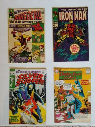 Daredevil 1,  Iron Man 1,  Silver Surfer 5,  Detective Comics 267