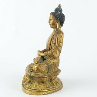 Antique Chinese Gilt Copper Buddha 2