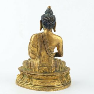 Antique Chinese Gilt Copper Buddha 3