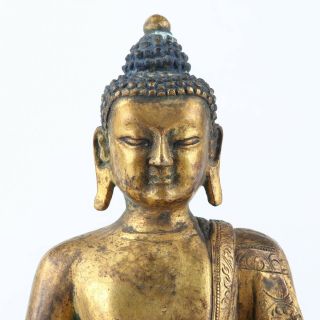 Antique Chinese Gilt Copper Buddha 5