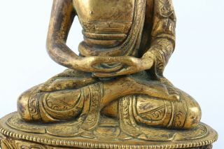 Antique Chinese Gilt Copper Buddha 7