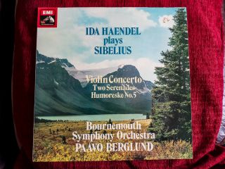 Emi Asd3199 Ida Haendel/berglund/bso/sibelius/violin Ctos/rare Audiophile Press