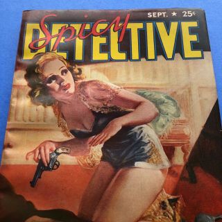 Spicy Detective Pulp Sept.  1939 Pankhurst Cover 