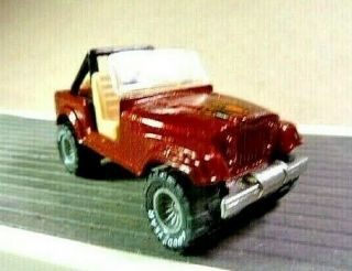 Vintage 1981 Hot Wheels Real Riders Jeep Cj - 7 Diecast Car 1:64 Pre - Owned
