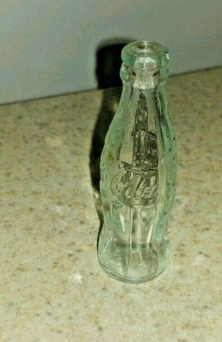 Two Vintage Mini Coca - Cola Bottles Rare Collectible Miniatures