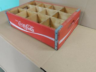 Vintage Coca Cola Red Crate Coke Wood Box Pop 12 Wooden Dividers