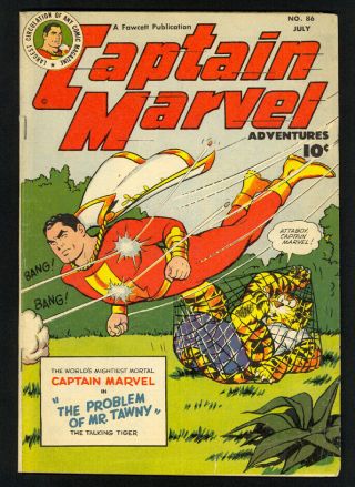 Captain Marvel Adventures 86 - Fawcett (1948) - Shazam - Mr.  Tawny - Golden Age